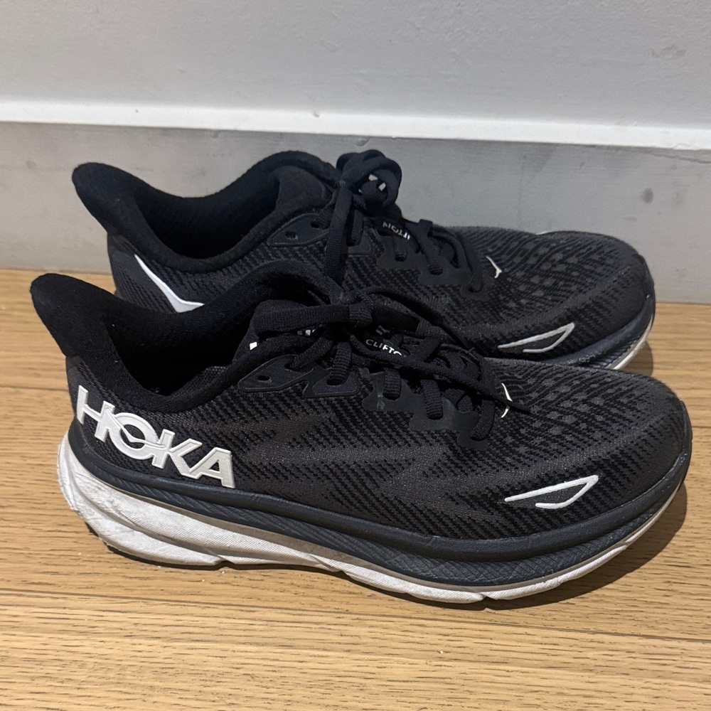 Hoka Women’s Black and White Athletic Shoes